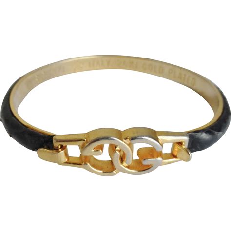 gucci vintage snakeskin bracelet|More.